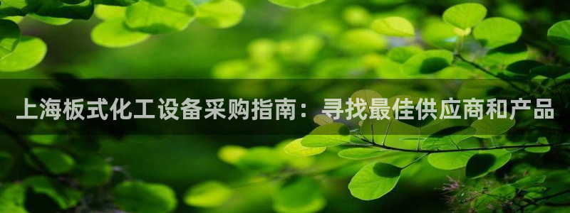 新航娱乐安卓版下载：上海板式化工设备采购指南：寻找